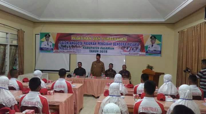 BUPATI H YUSUF LUBIS MOTIVASI PESERTA PASKIBRAKA 2018