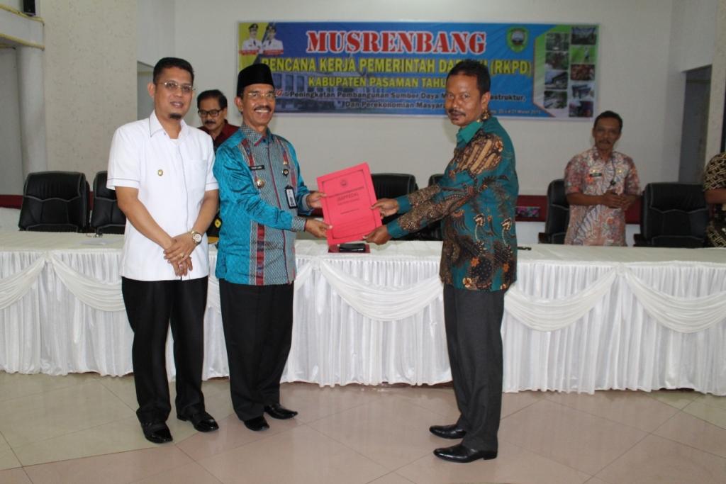 BUPATI H. YUSUF LUBIS. SH. MSi MENUTUP RKPD KABUPATEN PASAMAN TAHUN 2020