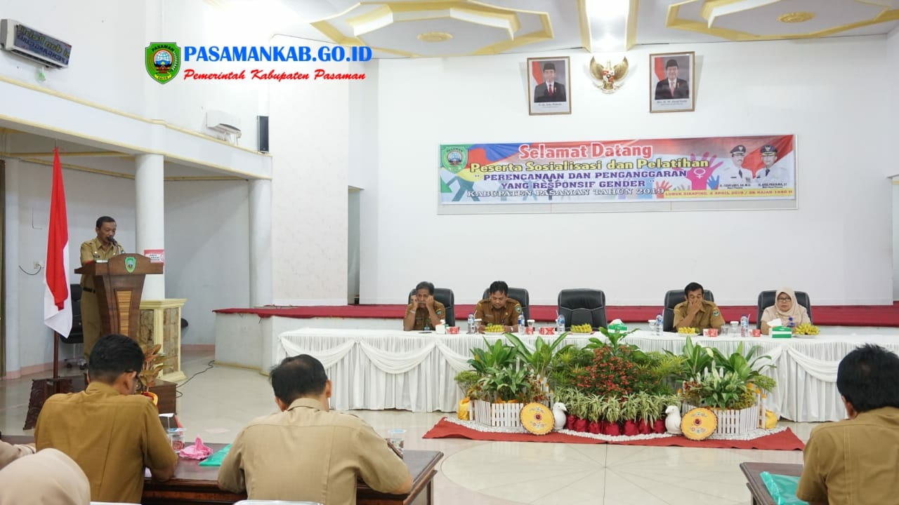 SEKDA PASAMAN Drs. H. MARA ONDAK SECARA RESMI MEMBUKA SOSIALISASI DAN PELATIHAN PPRG TAHUN 2019