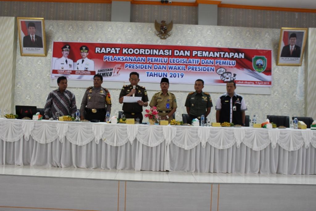 PEMDA PASAMAN SELENGGARAKAN RAPAT KOORDINASI DAN PEMANTAPAN PELAKSANAAN PEMILU LEGIS LATIF DAN PEMILU PRESIDEN DAN WAKIL PRESIDEN TAHUN 2019