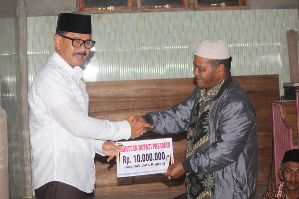 TIM V SAFARI RAMADHAN 1440 H PEMKAB PASAMAN KUNJUNGI MASJID BAITURRAHMAN SILALANG DUA KOTO 