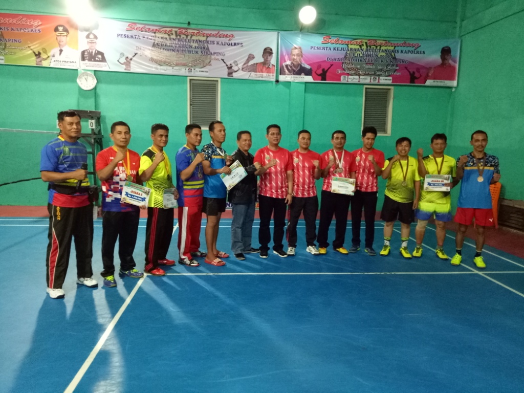 H. ATOS PRATAMA TUTUP KEJUARAN BULUTANGKIS KAPOLRES CUP II 2019,  PB PEMDA SAIYO KELUAR SEBAGAI JUARA UMUM