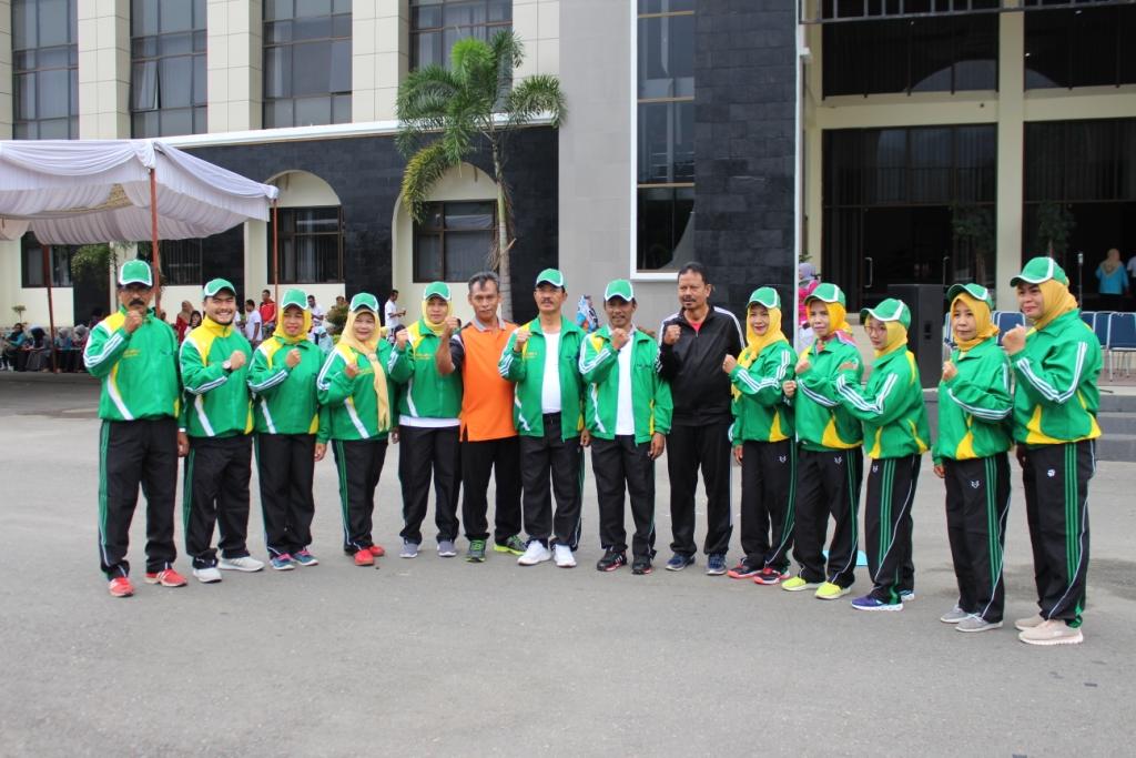 Bupati H. Yusuf Lubis, SH, M.Si Melepas Atlit Korpri Pasaman Mengikuti PORNAS Korpri Ke-XV Di Bangka Belitung