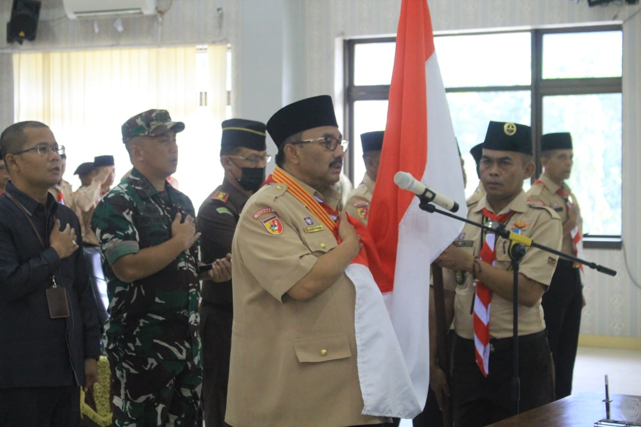 Bupati Pasaman Kukuhkan Pengurus Kwarcab Gerakan Pramuka 0308/Pasaman.