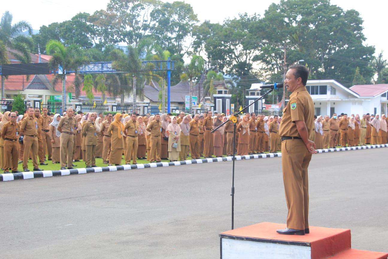 Sekda Pimpin Apel Gabungan, Pilwana Pasaman 'Nomor Cantik'