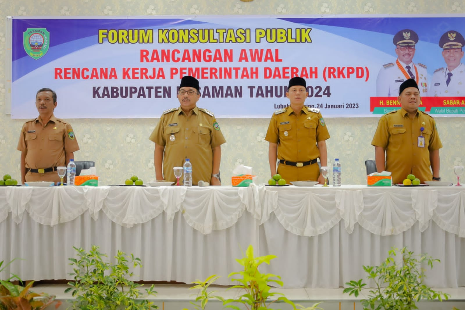 BUPATI PASAMAN MEMBUKA ACARA FORUM KOMUNIKASI PUBLIK RKPD TAHUN 2024