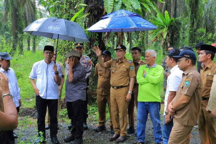 Bupati Pasaman Sabar AS, Bersama Rektor UNP Tinjau Lokasi Pembangunan Kampus UNP Padang di Tigo Nagari