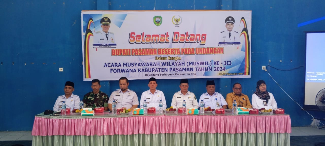 Tingkatkan peran Wali Nagari , Sabar AS buka Muswil ke III Forwana Kabupaten Pasaman