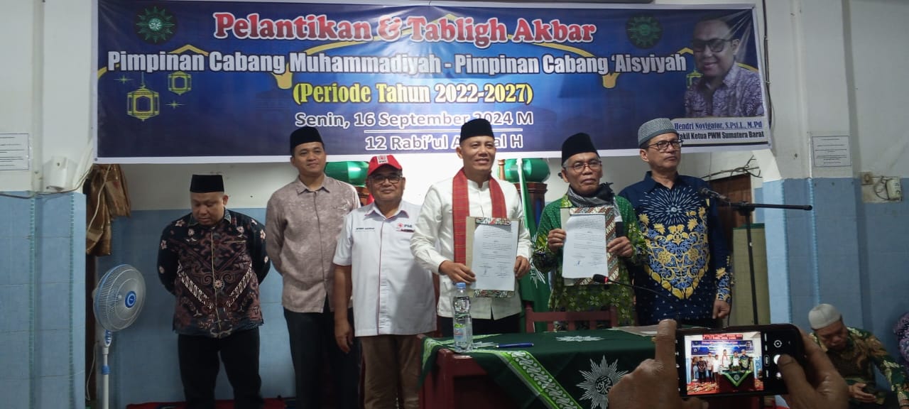 Hadiri pelantikan Pimpinan Cabang Muhammadiyah Bonjol , Sabar AS berikan ucapan selamat