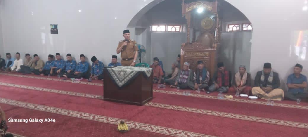 Bupati Pasaman Hadiri Undangan Peringatan Maulid Nabi Muhammad SAW Di Masjid Raya Nagari Alahan Mati.