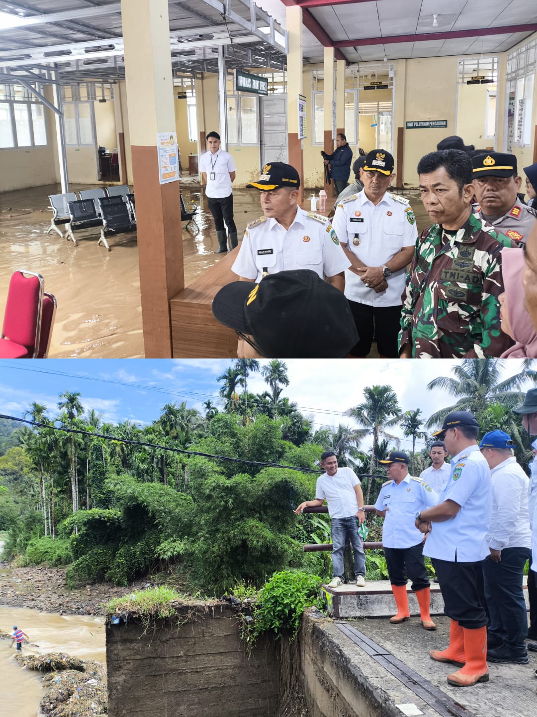 Bupati dan Wakil Bupati Pasaman Tinjau Dampak Banjir di Bonjol dan Simpati, Instruksikan Penanganan Darurat 24 Jam