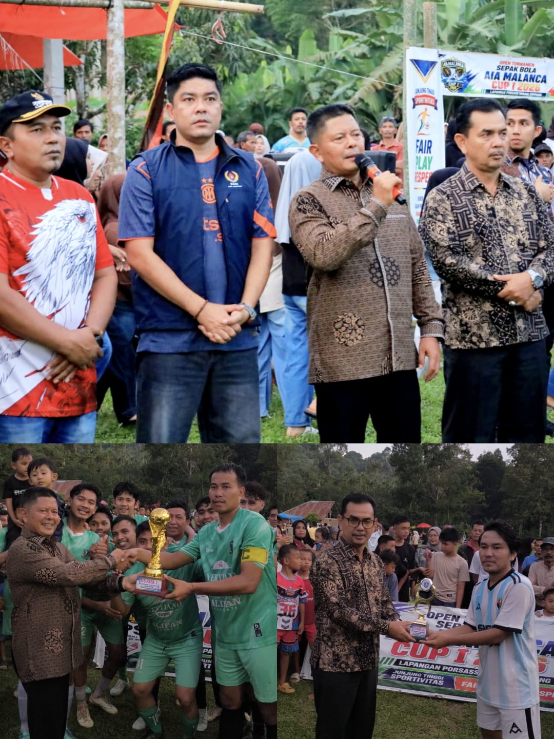 Welly-Parulian Seru Saksikan Drama Adu Penalti Final Aia Malanca Cup I; AGA FC Juara, Ribuan Penonton Gemuruh